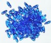 100 3x11mm Transparent Sapphire Dagger Beads